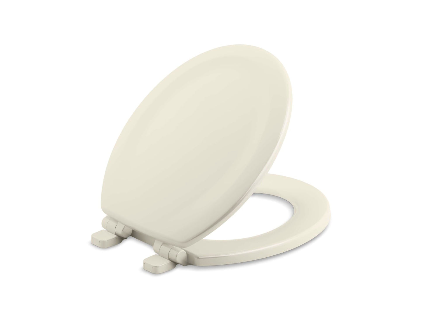 KOHLER Stonewood® Quiet-Close™ Round-front, Slow-Close, Wood, White toilet seat, K-20467-0, White