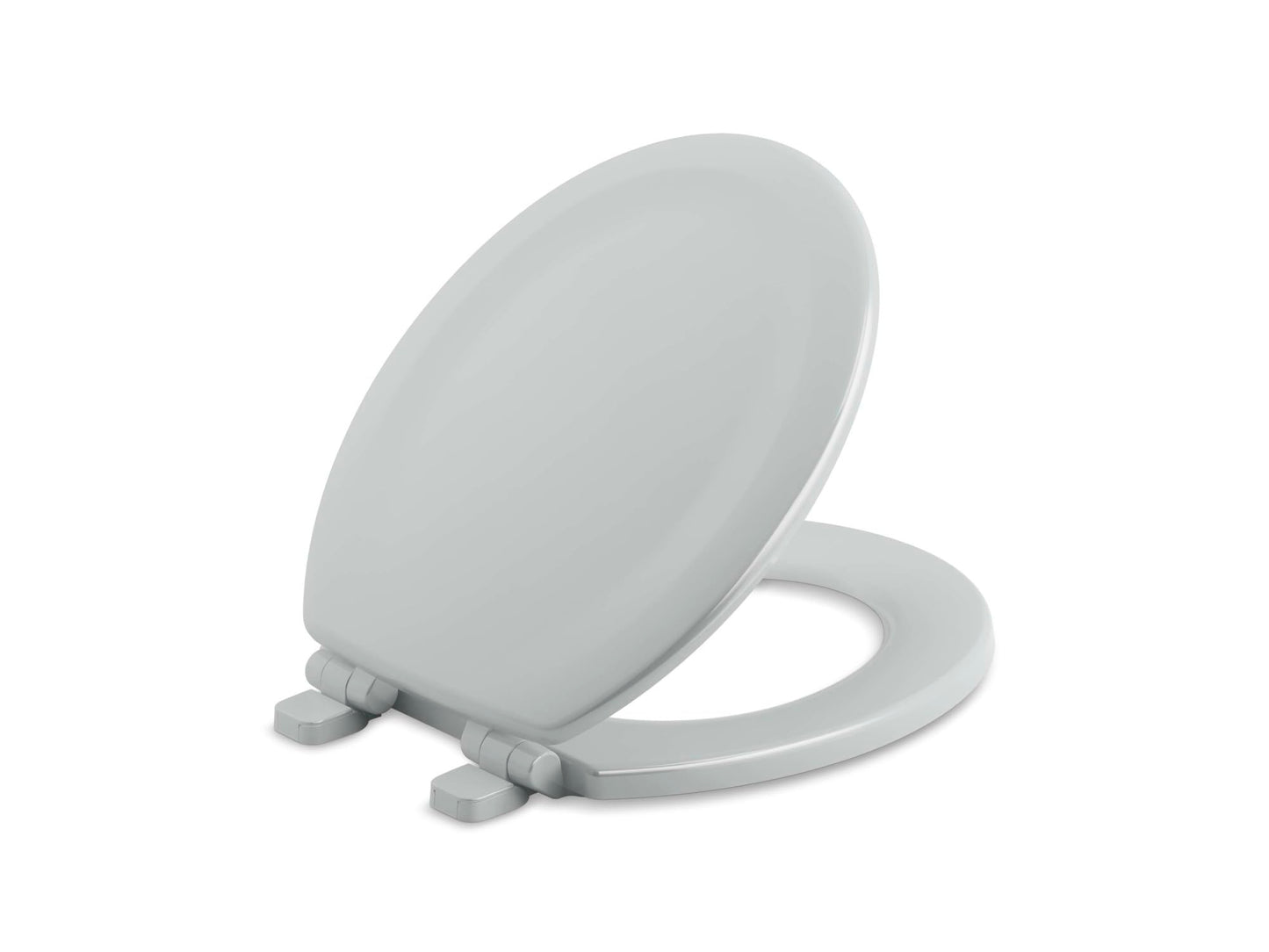 KOHLER Stonewood® Quiet-Close™ Round-front, Slow-Close, Wood, White toilet seat, K-20467-0, White