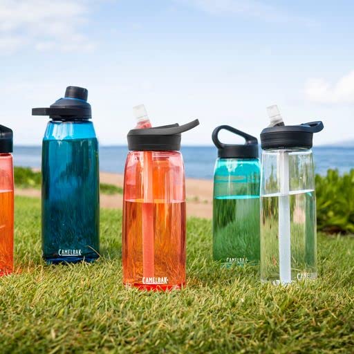 CamelBak eddy+ Water Bottle with Tritan Renew – Straw Top 25oz, Cardinal