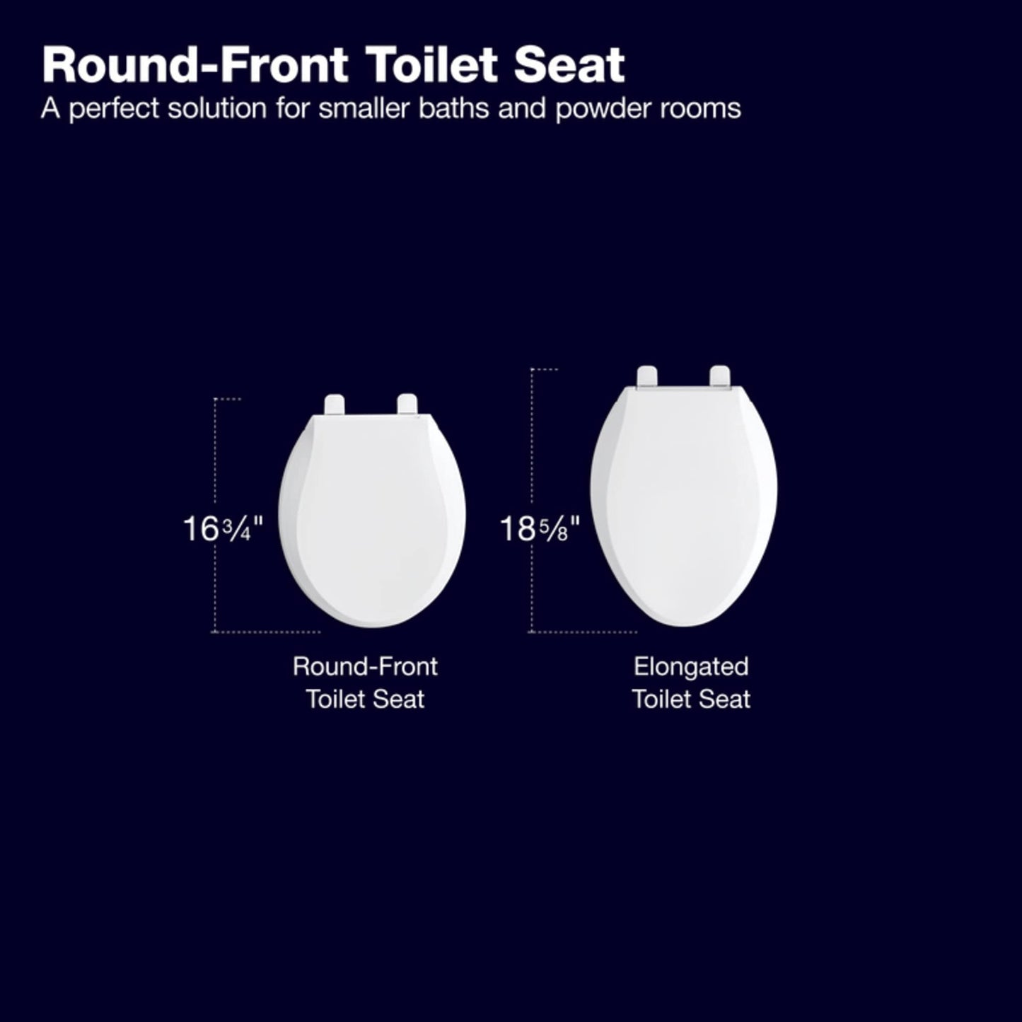 KOHLER Stonewood® Quiet-Close™ Round-front, Slow-Close, Wood, White toilet seat, K-20467-0, White