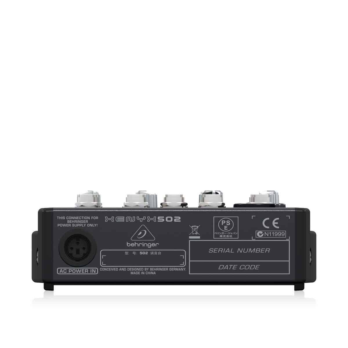 Behringer XENYX 502 Premium 5-Input 2-Bus Mixer with XENYX Mic Preamp and British EQ