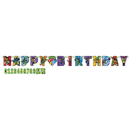 Rise of the TMNTA Large Customizable Birthday Banner - 1 pc