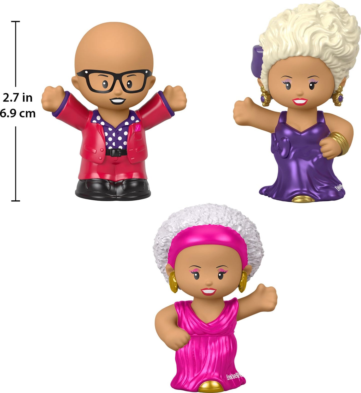 Little People Collector Rupaul Special Edition Figure Set in Display Gift Package for Adults & Fans, 3 Figurines