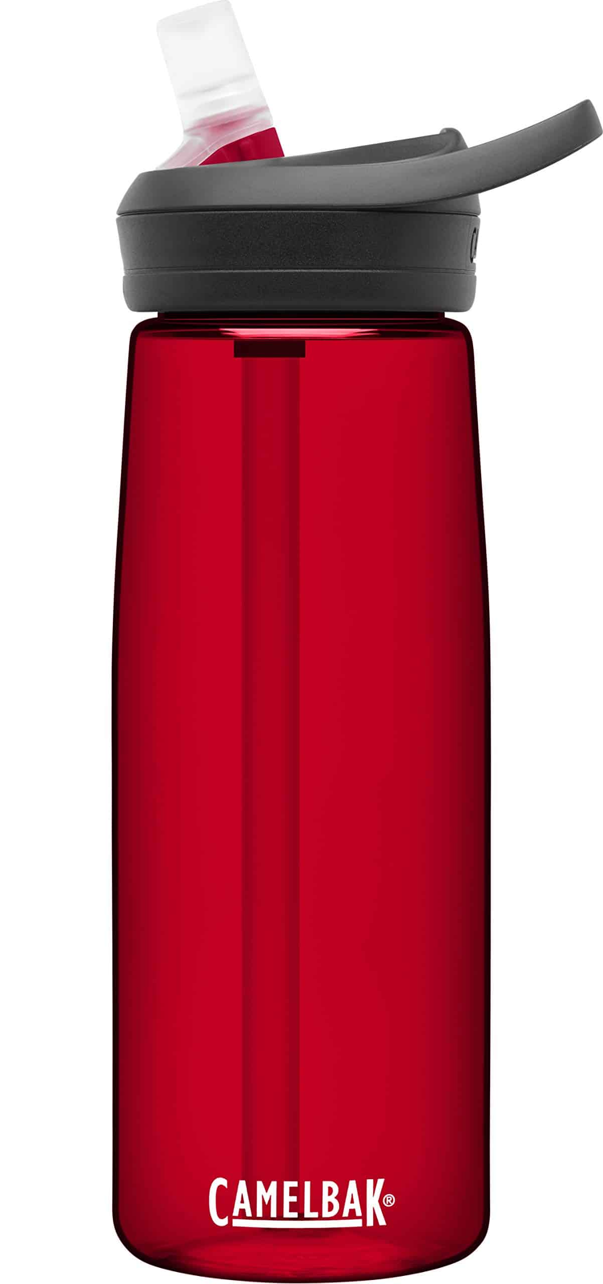 CamelBak eddy+ Water Bottle with Tritan Renew – Straw Top 25oz, Cardinal