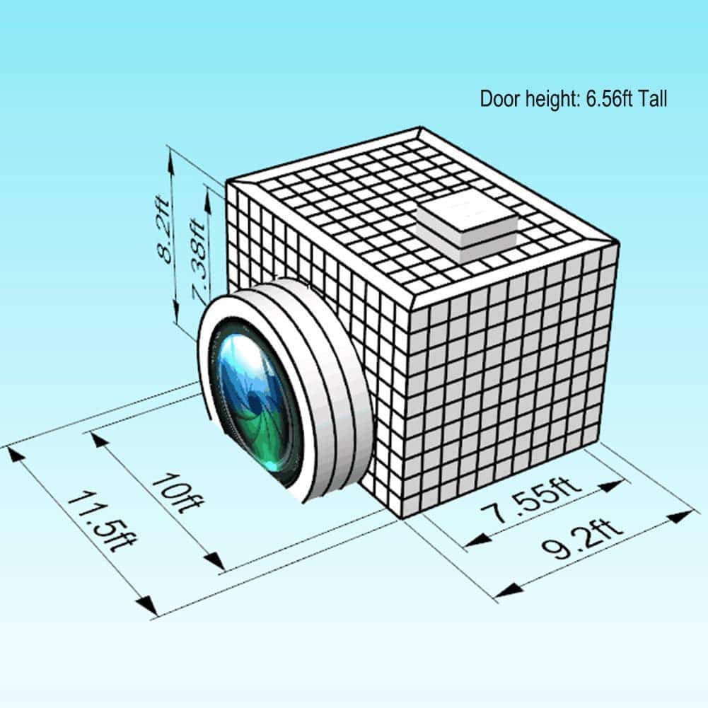 Inflatable Photo Booth Enclosure(External Black & Internal White, 11.5x9.2x8.2ft) Camera Shaped Inflatable Cube Tent with Blower, Photo Booth Backdrop for Wedding, Event, Show, Exhibition