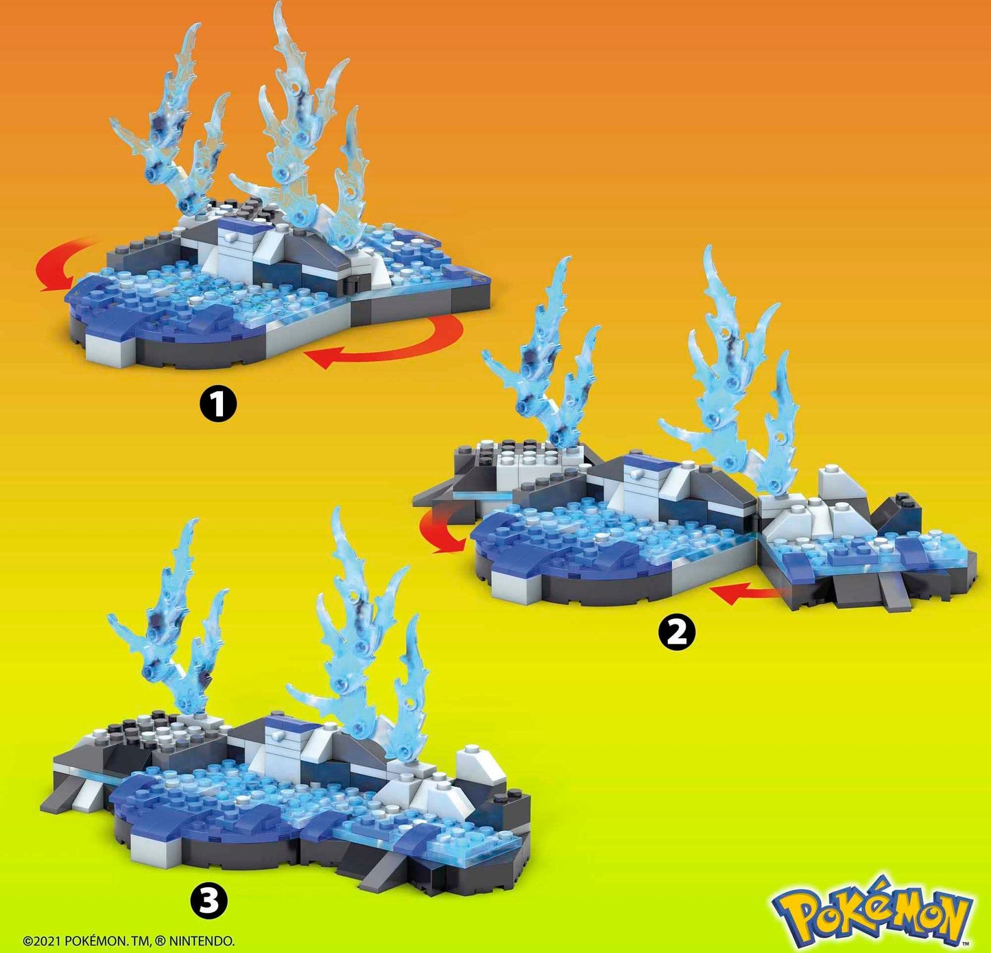 MEGA Pokémon Squirtle Evolution Building Set with 379 Bricks and Special Pieces, Toy Gift Set for Ages 8+ and up, HDH93