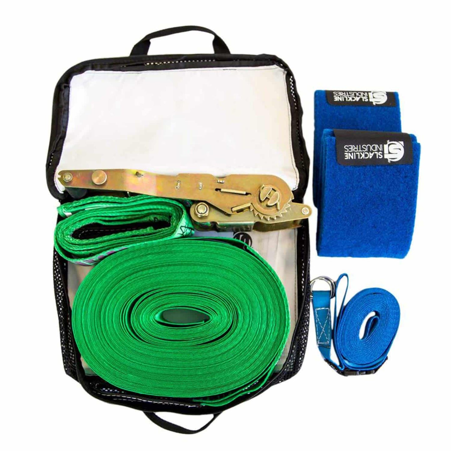 Slackline Industries 100 Foot Aggro Line Pro High Performance Trickline Kit for Tricks and Dynamic Movement