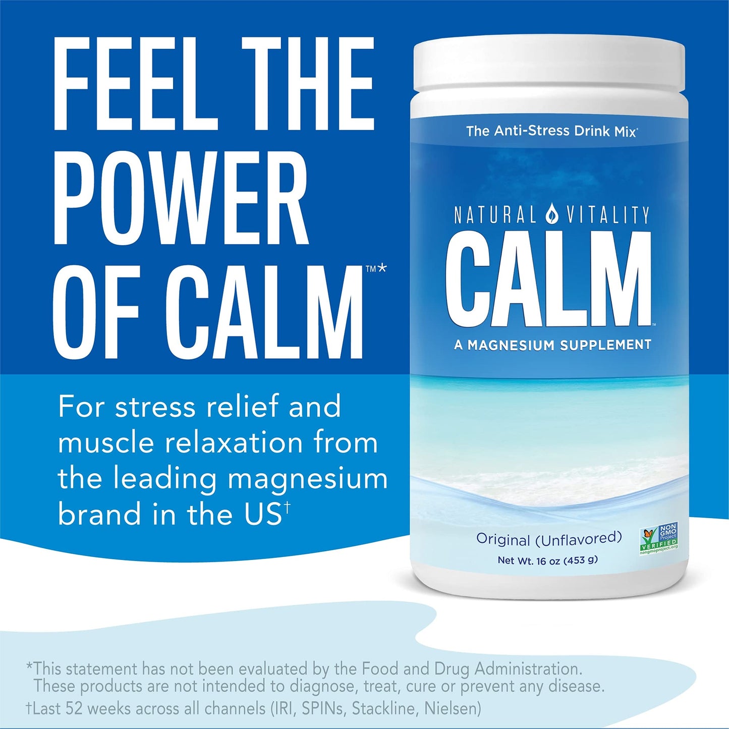 NATURAL VITALITY Original Calm Magnesium Drink Mix, 8 OZ