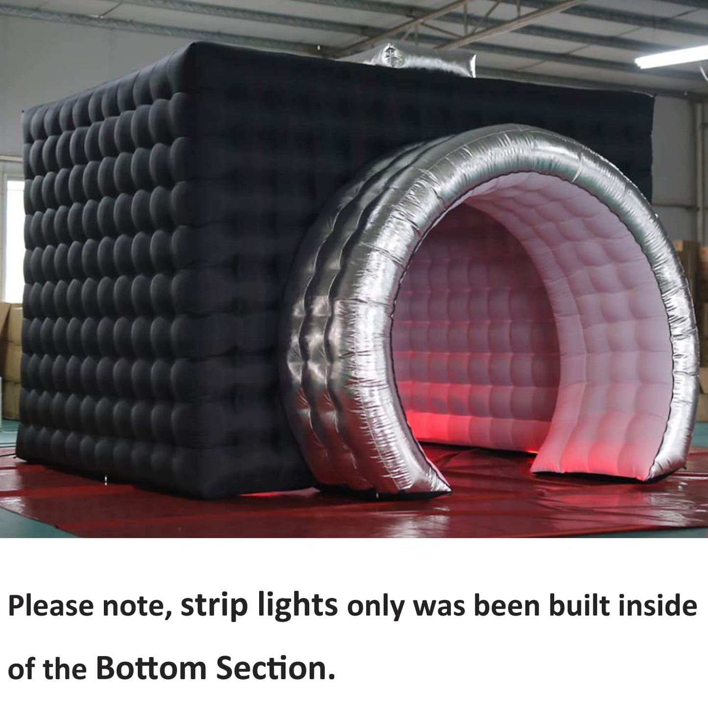 Inflatable Photo Booth Enclosure(External Black & Internal White, 11.5x9.2x8.2ft) Camera Shaped Inflatable Cube Tent with Blower, Photo Booth Backdrop for Wedding, Event, Show, Exhibition