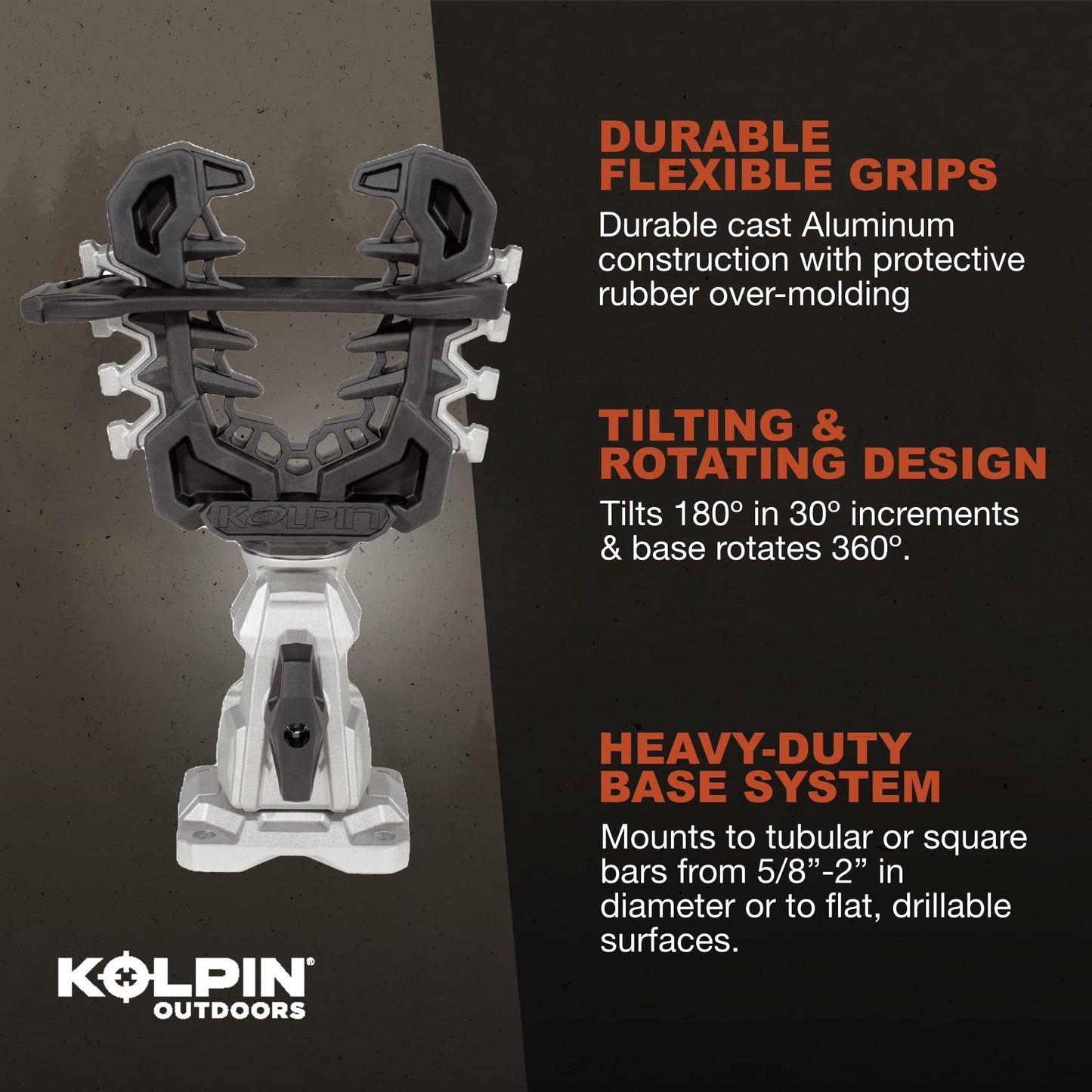 Kolpin Rhino Grip Pro - Universal Mount - 21560,Black (OPEN BOX ITEM)