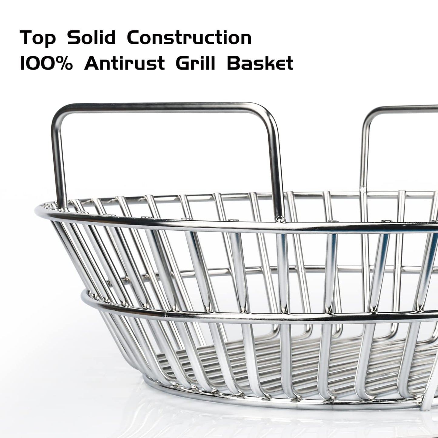 Charcoal Basket, Grill Ash Basket for Big Green Egg Large, 14 Inches Stainless Steel Ash Basket