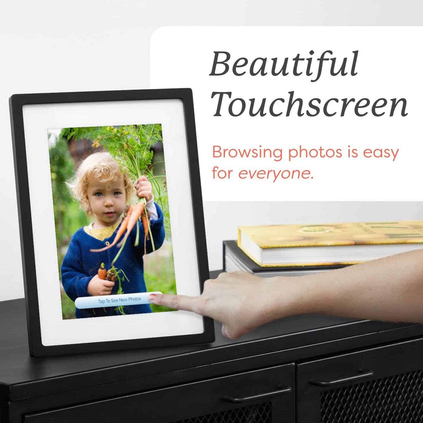 Skylight Digital Picture Frame WiFi Enabled with Load from Phone Capability Touch Screen Digital Photo Frame Display 10 Inch Black