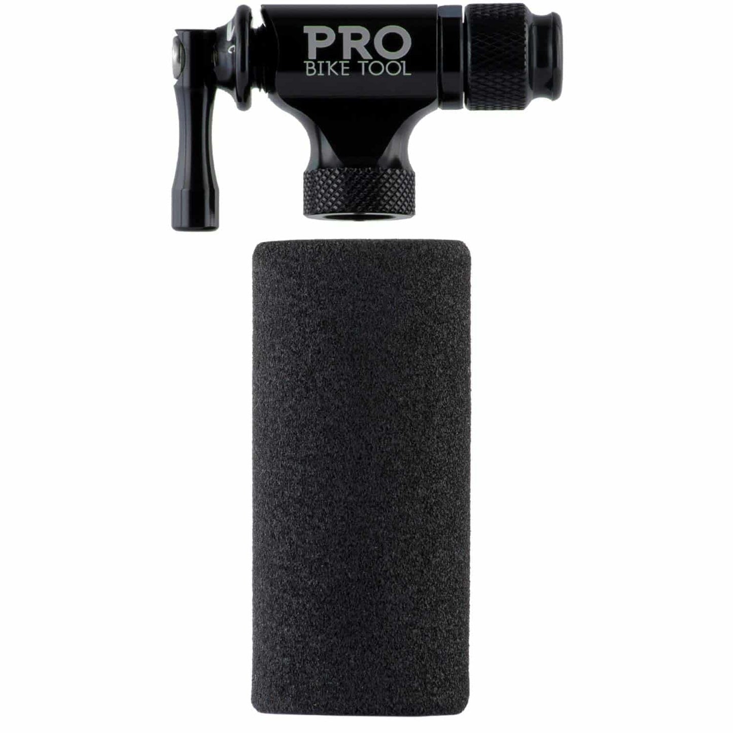 PRO BIKE TOOL CO2 Inflator for Bike Tires - Quick & Easy - Presta and Schrader Valve Compatible - Bicycle Tire Pump for Road and Mountain Bikes - Insulated Sleeve - No CO2 Cartridges Included