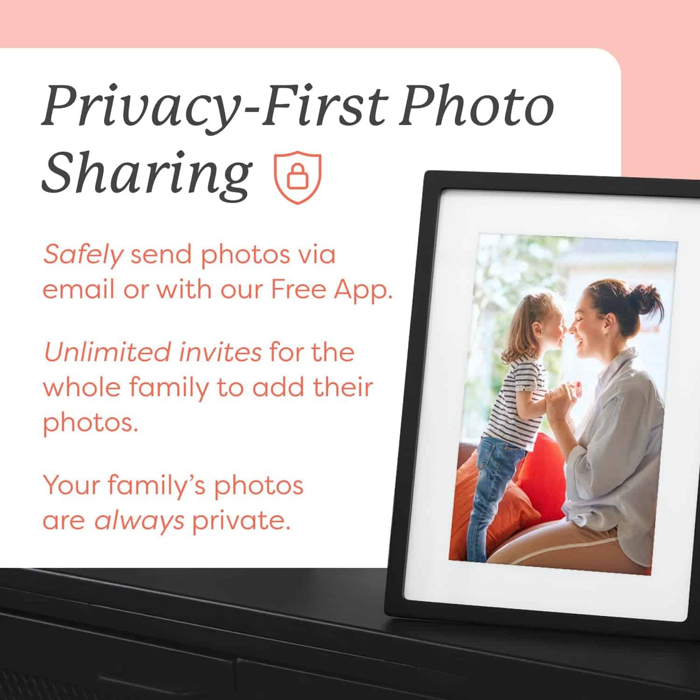 Skylight Digital Picture Frame WiFi Enabled with Load from Phone Capability Touch Screen Digital Photo Frame Display 10 Inch Black