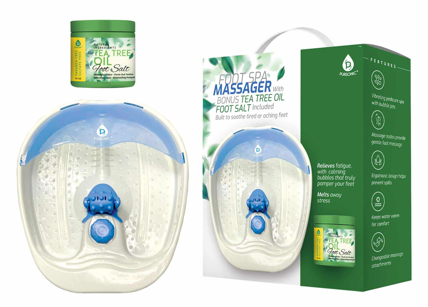 PURSONIC's Ultimate Foot Care Kit Foot Spa, Pedicure Tools, Massager