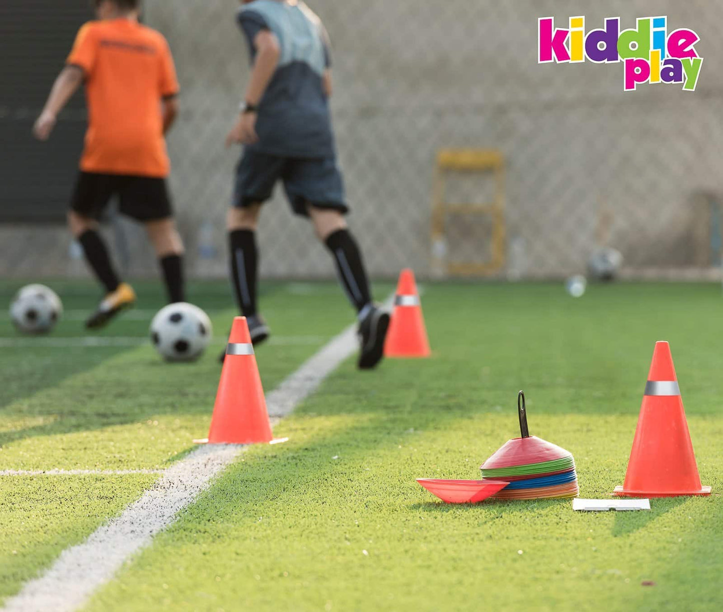 7 Inch Traffic Cones Sports Soccer Drills Agility Training Orange Cones for Kids (Set of 12)