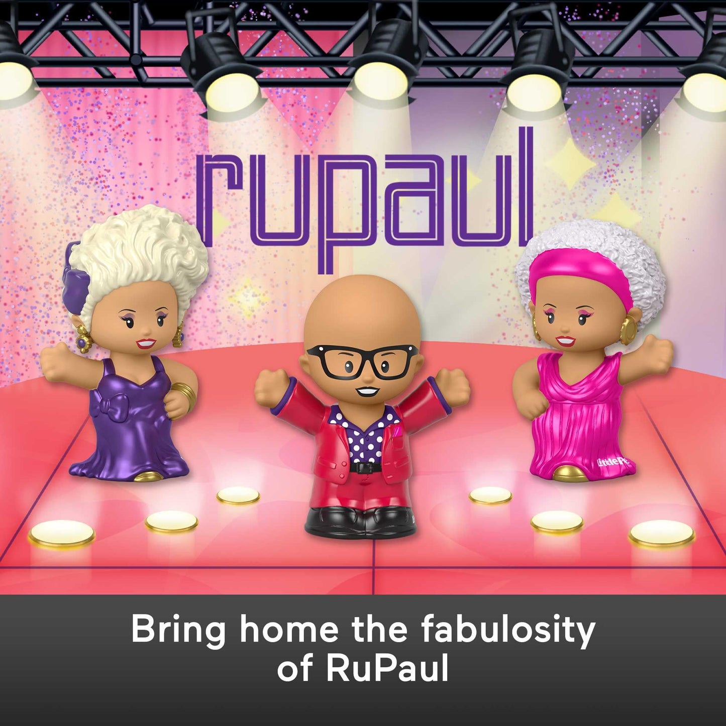 Little People Collector Rupaul Special Edition Figure Set in Display Gift Package for Adults & Fans, 3 Figurines