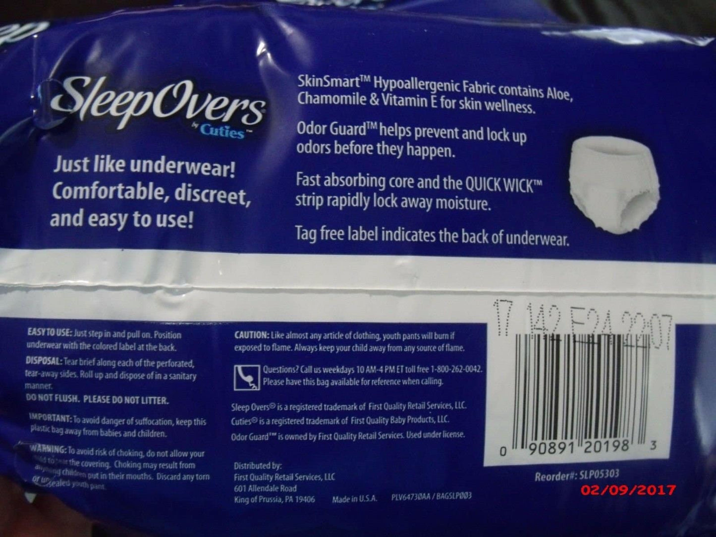 SleepOvers X-Large 22 Count Unisex-Kids Incontinence Protector, Soft, Smooth Side Panels, Dual Leg Cuffs, Leakage Protection
