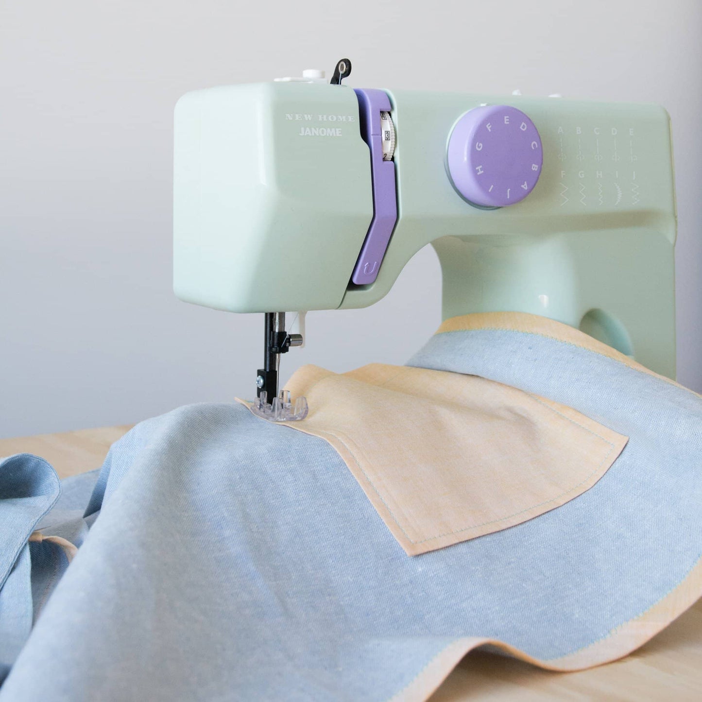 Janome Mystical Mint Basic, Easy-to-Use, 10-Stitch Portable, Compact Sewing Machine with Free Arm only 5 pounds
