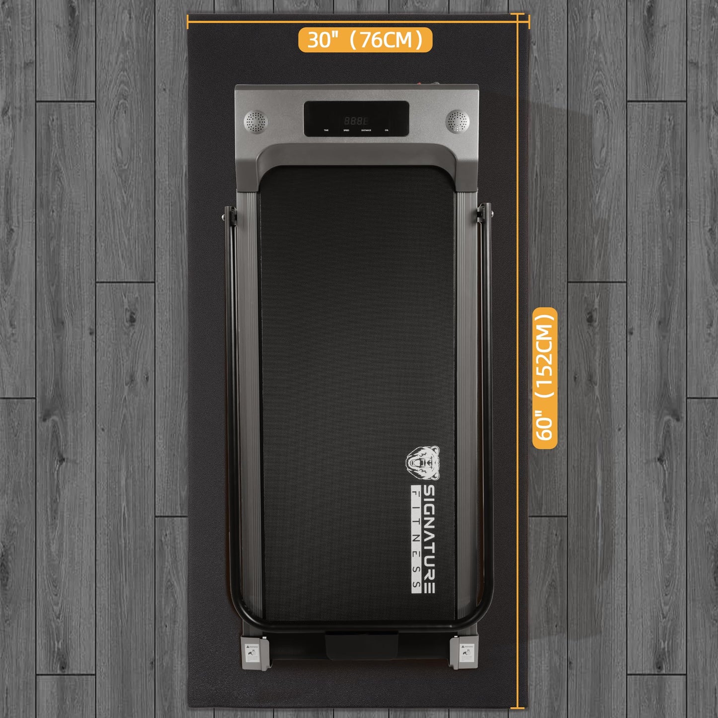 Signature Fitness High Density Home Gym Treadmill Exercise Bike Equipment Mat, 1/4" Thick, 30" x 60" (2.5 x 5FT)