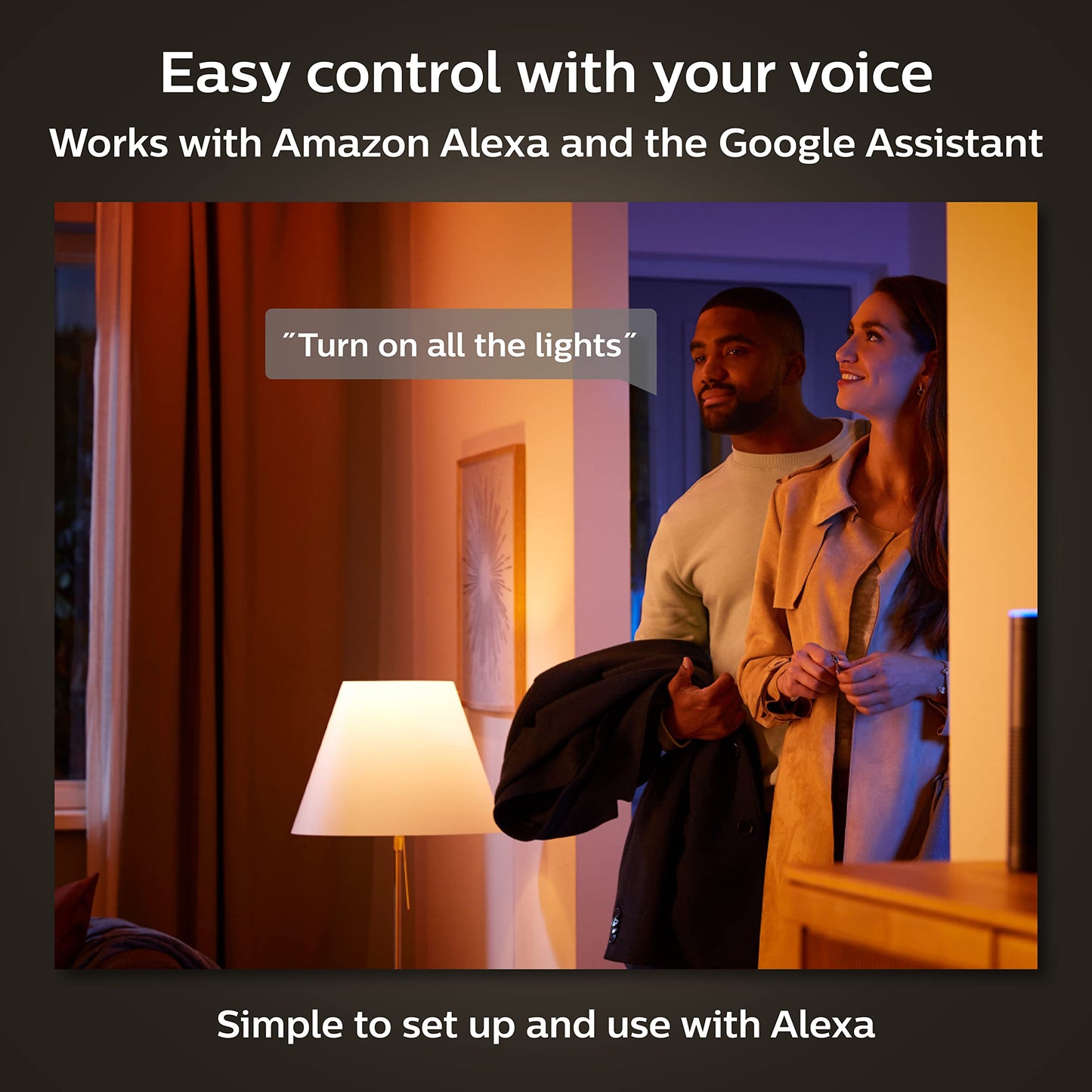 Philips Hue Smart 75W A19 LED Bulb - White and Color Ambiance Color-Changing Light 1 Pack