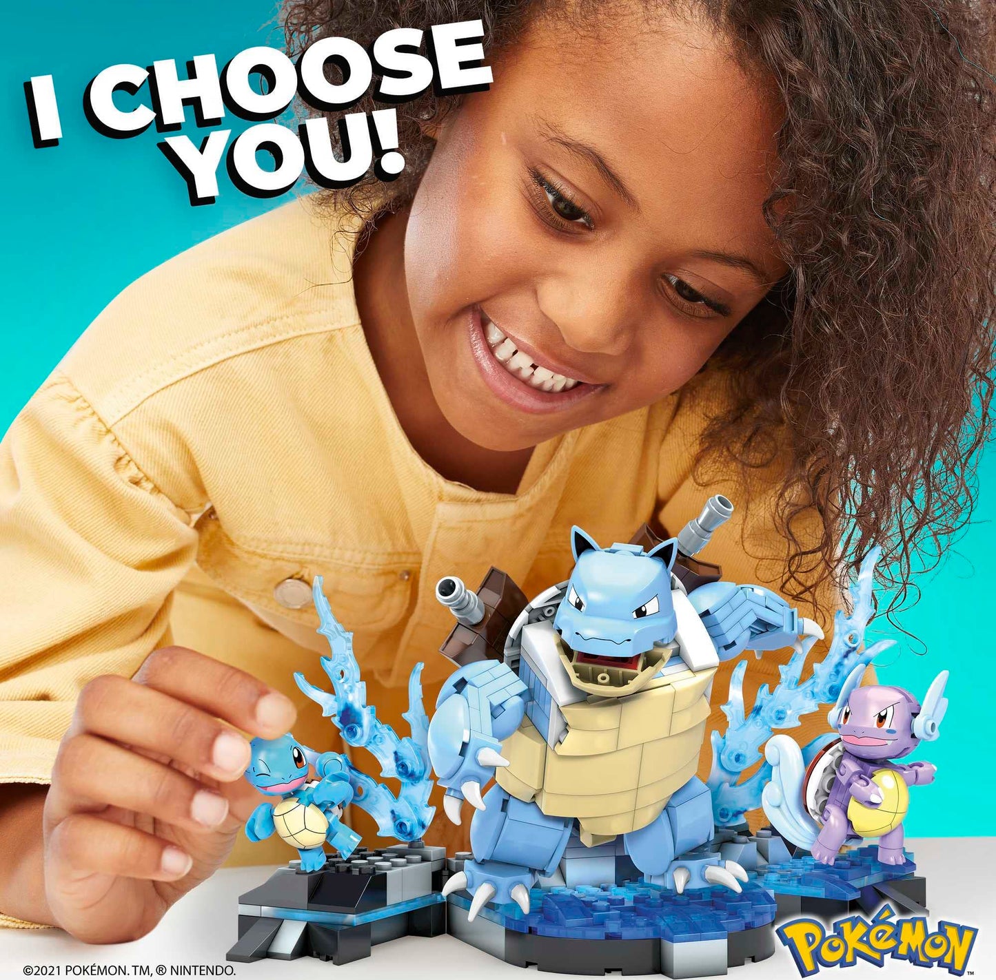 MEGA Pokémon Squirtle Evolution Building Set with 379 Bricks and Special Pieces, Toy Gift Set for Ages 8+ and up, HDH93