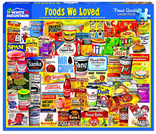White Mountain Puzzles Foods We Loved - 1000 Piece Jigsaw Puzzle