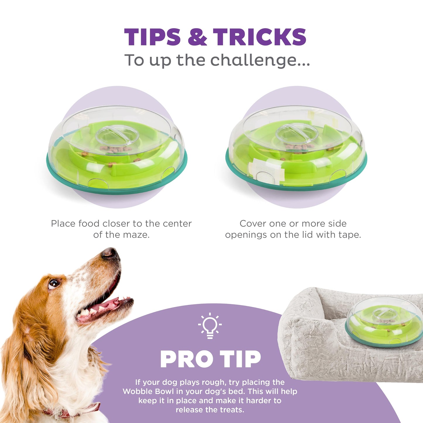 Outward Hound Nina Ottosson Wobble Bowl Dog Game -Interactive Slow Feeder Bowl Dog Game