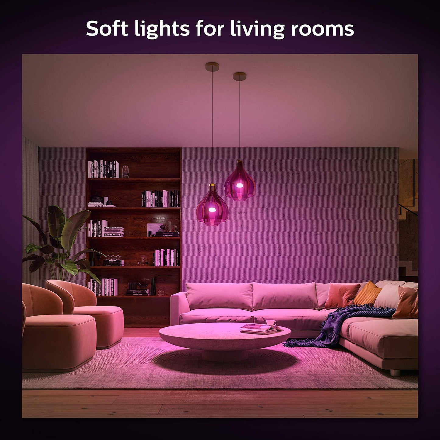 Philips Hue Smart 75W A19 LED Bulb - White and Color Ambiance Color-Changing Light 1 Pack
