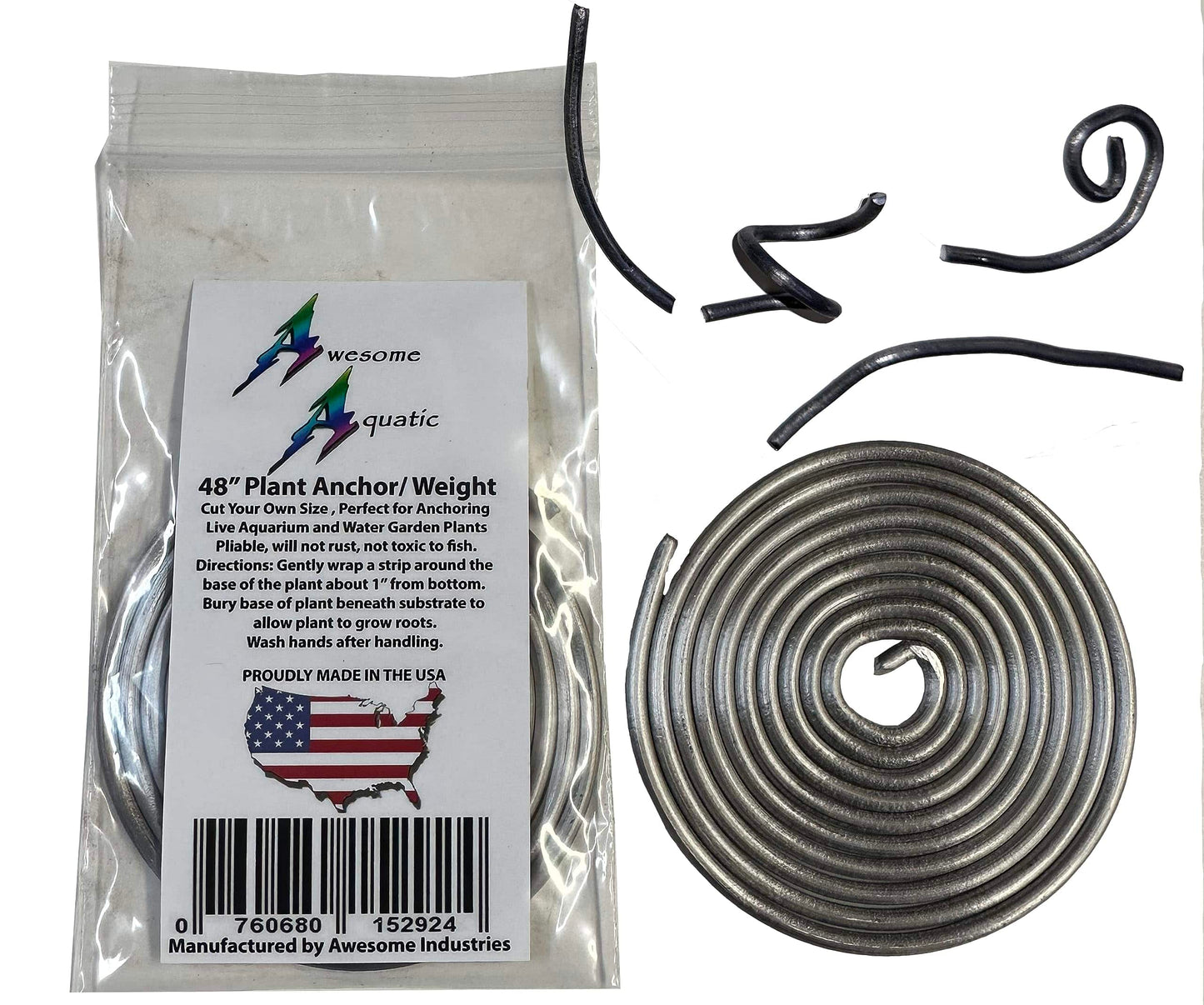 Plant Anchors/Weights 48" Strip Cut Your Own Size Lead Ribbon or Rod Live Plants Awesome Aquatic Weight Anchor