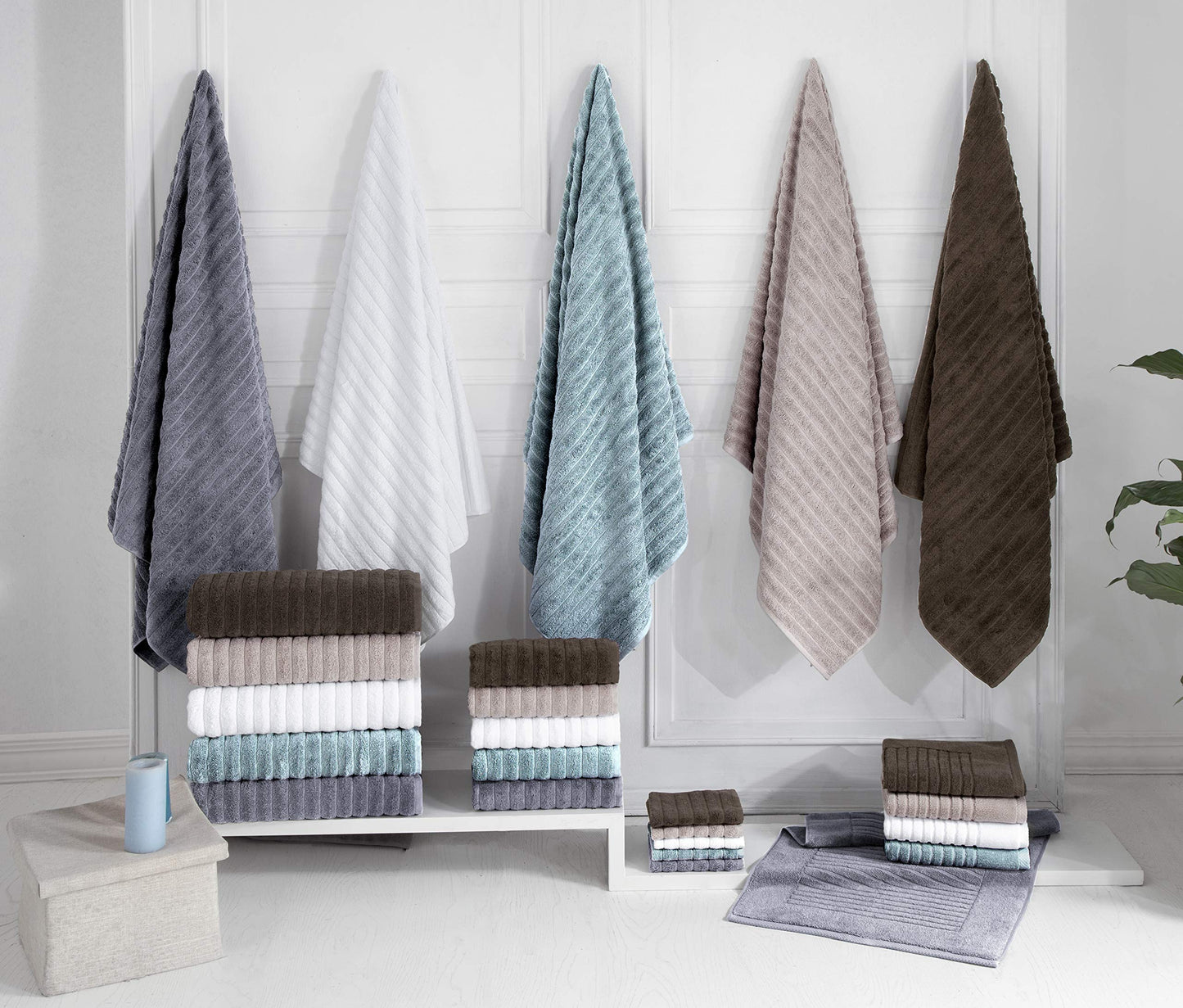Classic Turkish Towels CTT Turkish Bath Towels Set of 2 (27"x54") (Chcocolate)