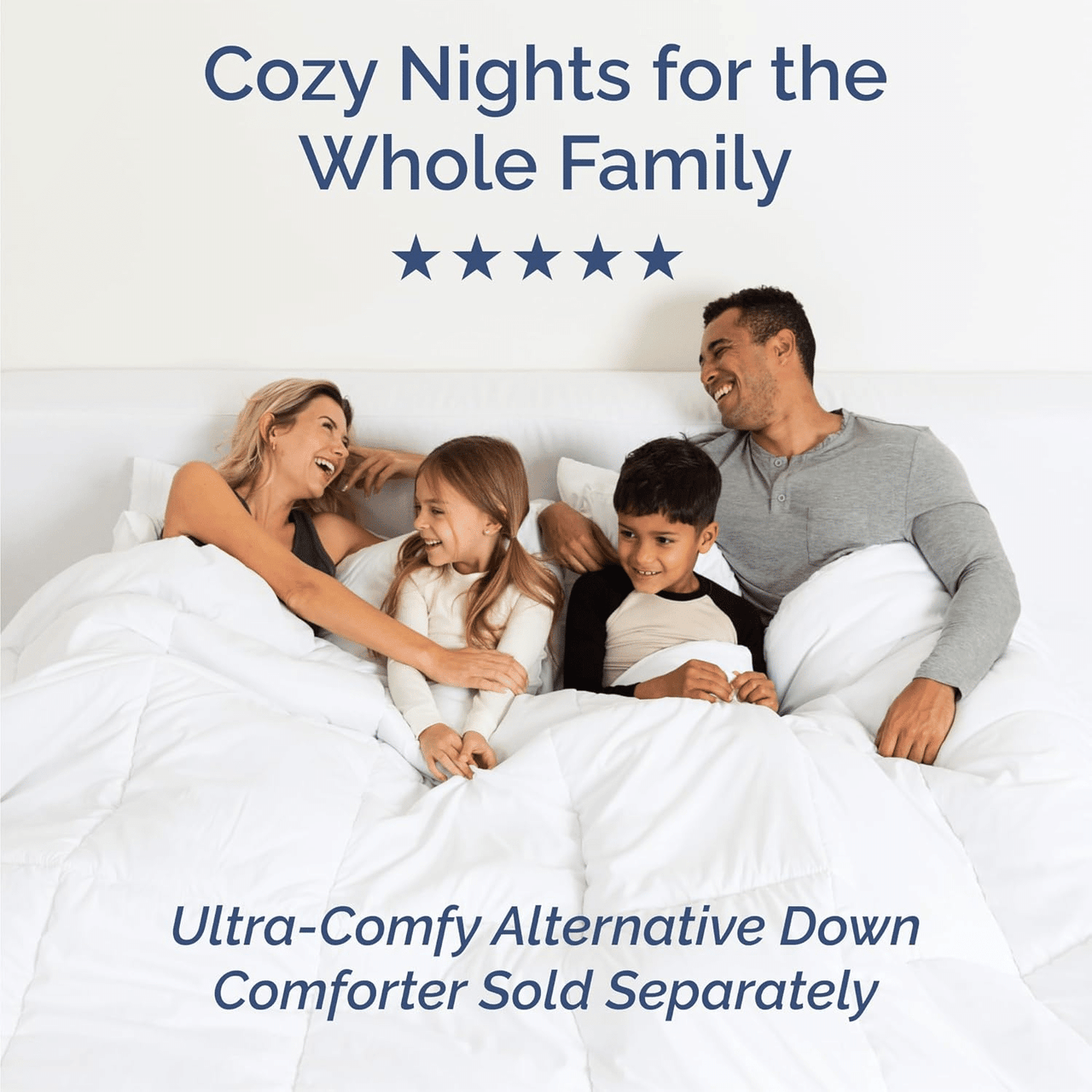 Queen Size 4 Piece Sheet Set - Comfy Breathable & Cooling Sheets - Hotel Luxury Bed Sheets for Women & Men - Deep Pockets, Easy-Fit, Extra Soft & Wrinkle Free Sheets - White Oeko-Tex Bed Sheet Set
