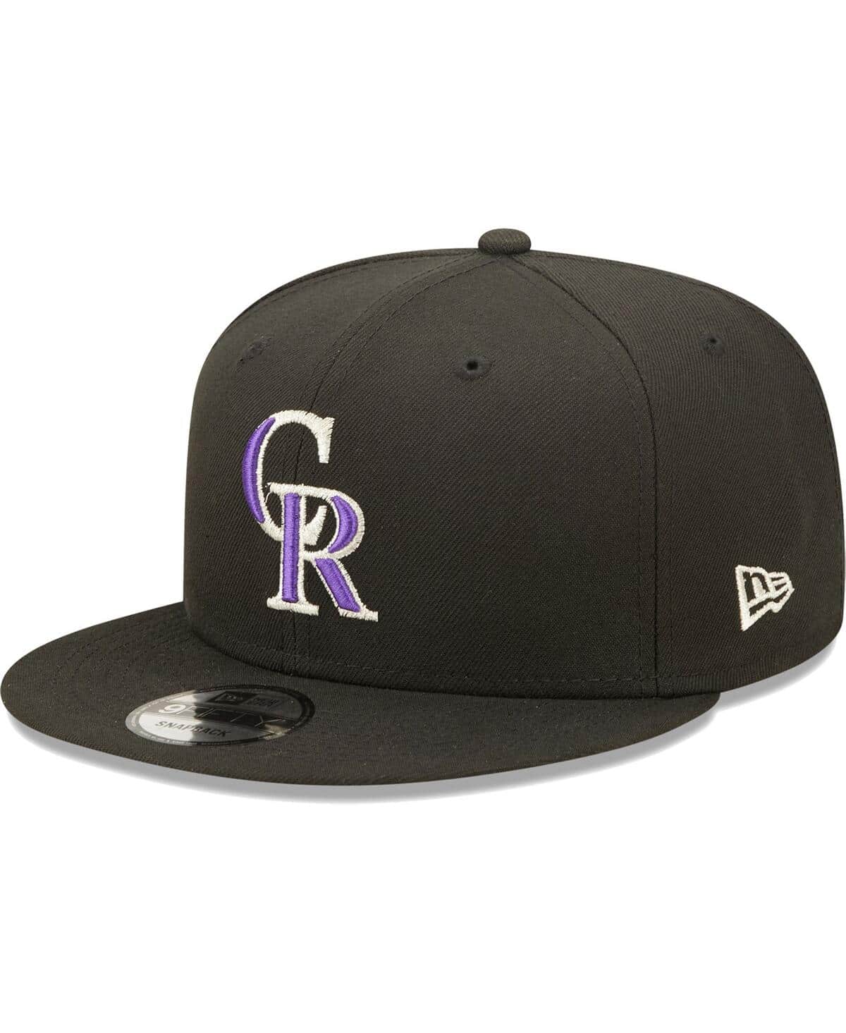 Men's New Era Black Colorado Rockies Primary Logo 9FIFTY Snapback