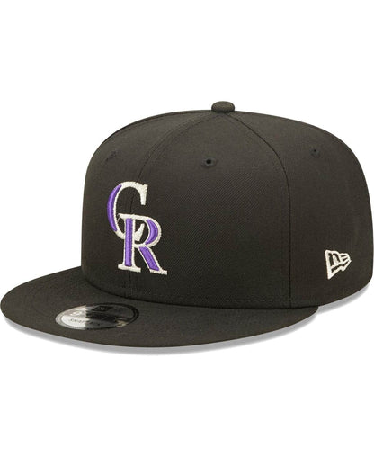 Men's New Era Black Colorado Rockies Primary Logo 9FIFTY Snapback