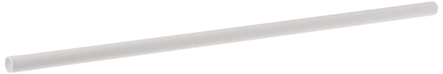 TableCraft – Straws – 10" (8mm) – Paper, Solid White, Wrapped, 500 per pack