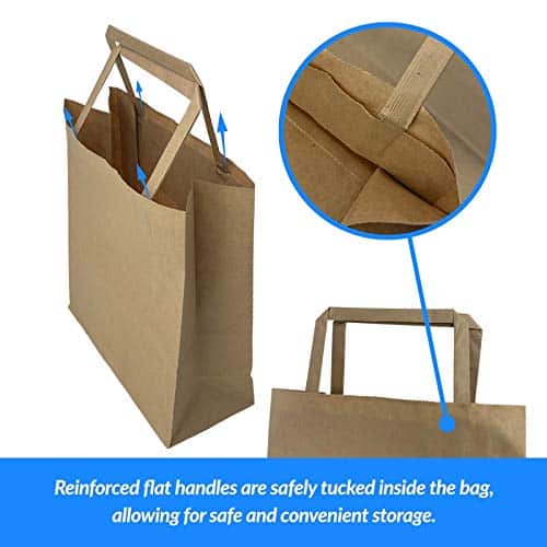 Reli. 110 Pack | 10"x5"x13" | Brown Paper Bags w/Handles | Ideal for Gift Bags, Shopping Bags, Retail