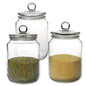 Glass Jars,Candy Jar with Lid For Household,Food Grade Clear Jars - 1/2 Gallon (3 Pack)
