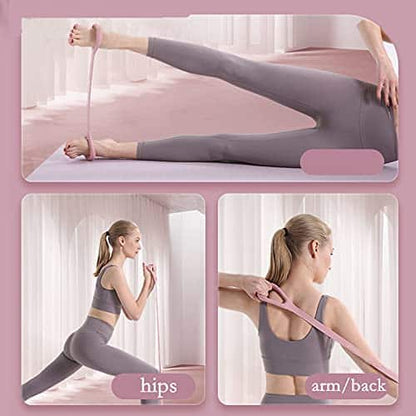 Figure 8 Fitness Resistance Band, Arm|Back Training Elastic Ropes - Pure Barre Workout Chest Arm and Shoulder Stretch Bands Exercise Equipment for Physical Therapy,Yoga,Pilates,Stretching