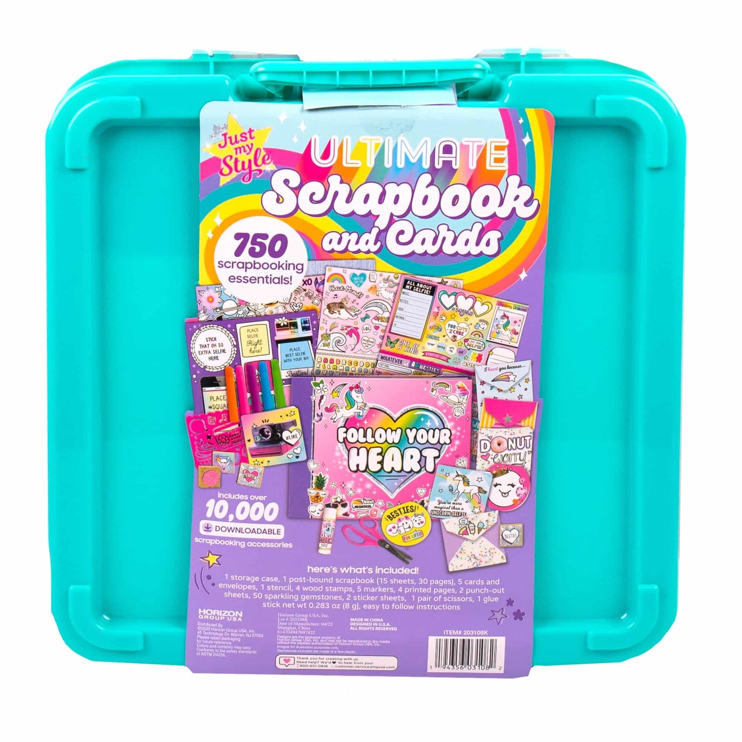 Multicolor Scrapbook and Cards Stationery Set, Paper Crafting, Kids, Ages 6+