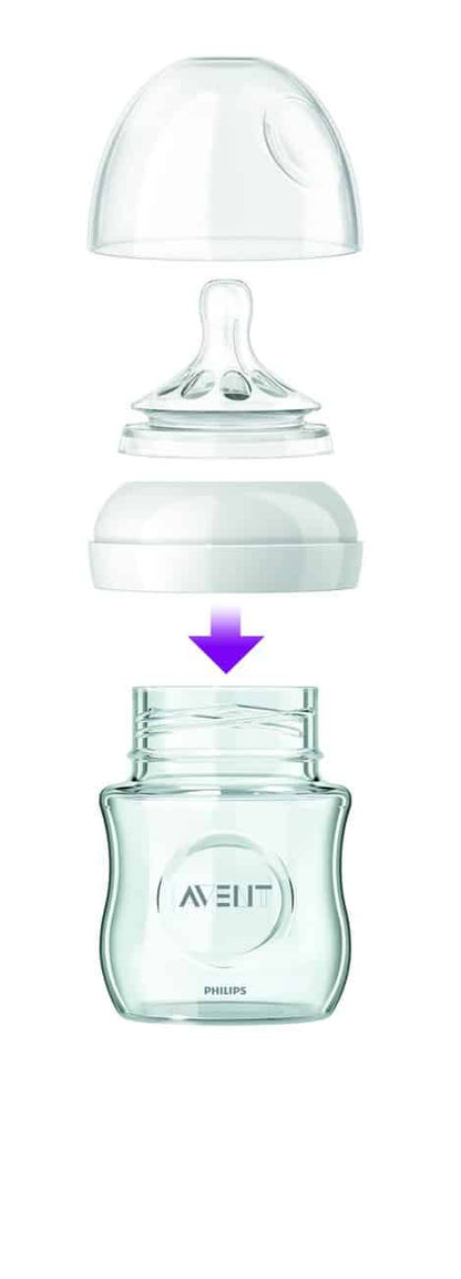 Philips AVENT Natural Glass Bottle, 8 Ounce Pack of 3