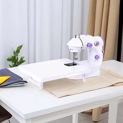 Mini Portable Sewing Machine with Kit, Extension Table, Foot Pedal, 2-Speed & Dual Switches – Perfect for Beginners & Kids