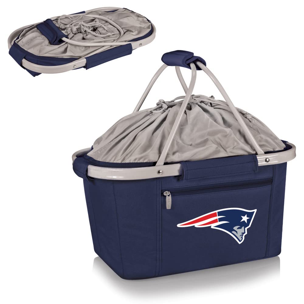 PICNIC TIME Navy New England Patriots Metro Basket Collapsible Tote