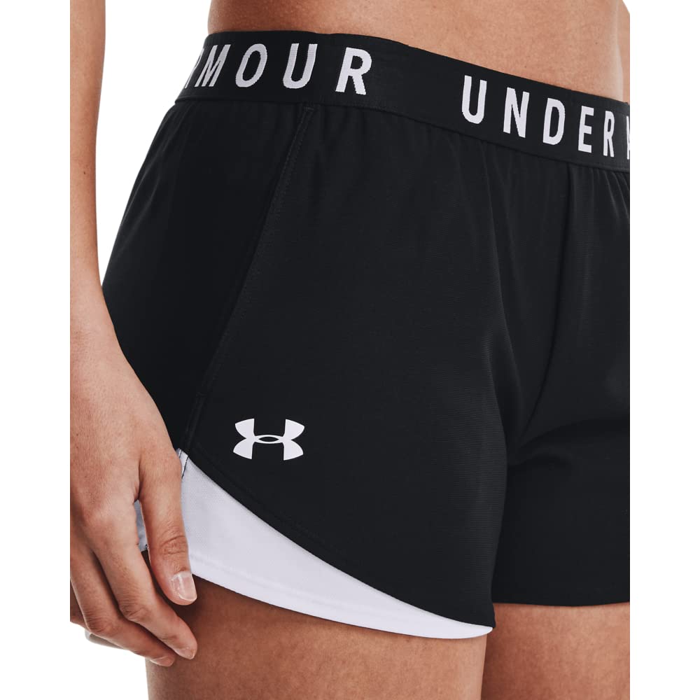 Under Armour Womens Play Up Shorts 3.0  Black & White Size 2X