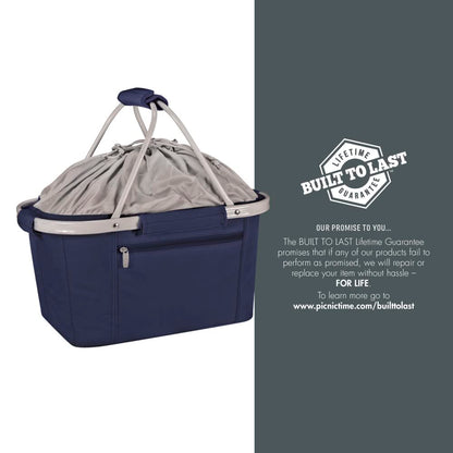 PICNIC TIME Navy New England Patriots Metro Basket Collapsible Tote