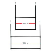 Oceanstar 2-Tier Portable Adjustable Closet Hanger Rod Black
