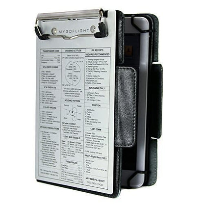 MYGOFLIGHT Universal Full-Size Leather Folio C EFB Pilot Kneeboard and Clipboard