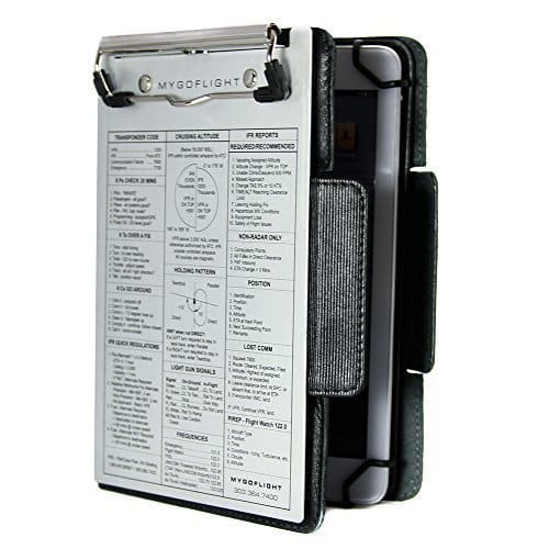 MYGOFLIGHT Universal Full-Size Leather Folio C EFB Pilot Kneeboard and Clipboard