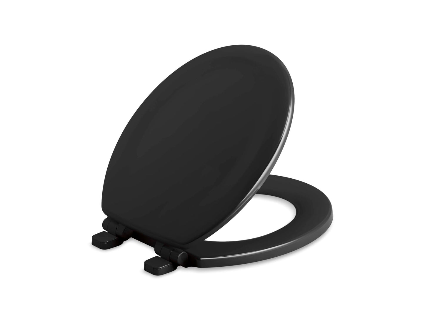 KOHLER Stonewood® Quiet-Close™ Round-front, Slow-Close, Wood, White toilet seat, K-20467-0, White