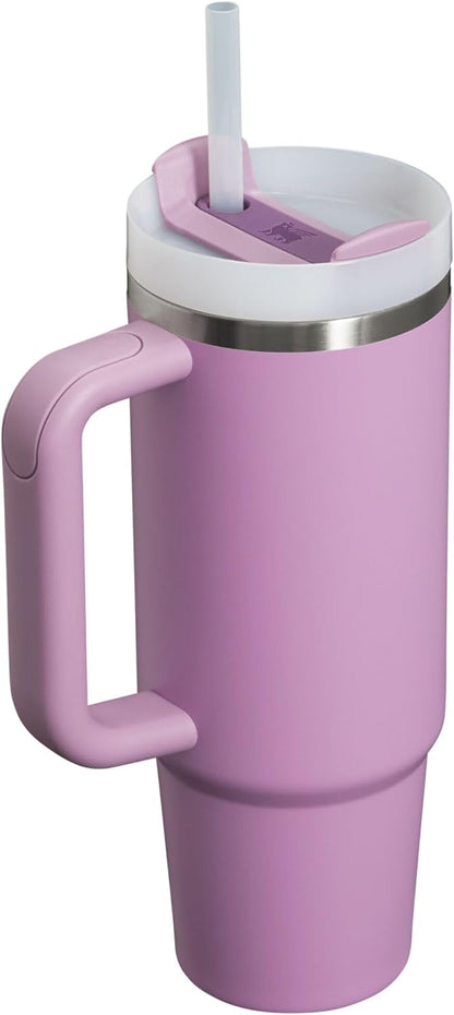 Quencher H2.0 Flowstate Stainless Steel Vacuum Insulated Tumbler with Lid and Straw for Water, Iced Tea or Coffee, Smoothie and More, Lilac, 30Oz