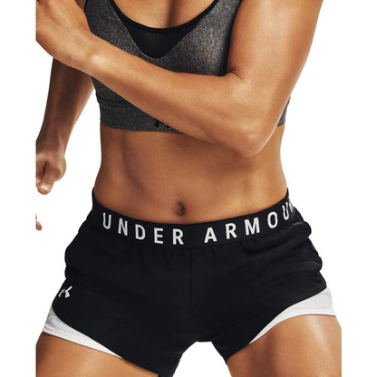 Under Armour Womens Play Up Shorts 3.0  Black & White Size 2X